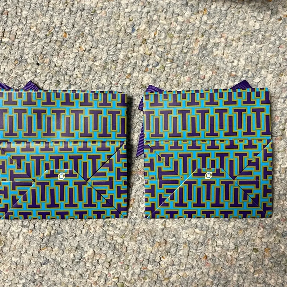Tory Burch Gift Bags with Purple Ribbon (two)